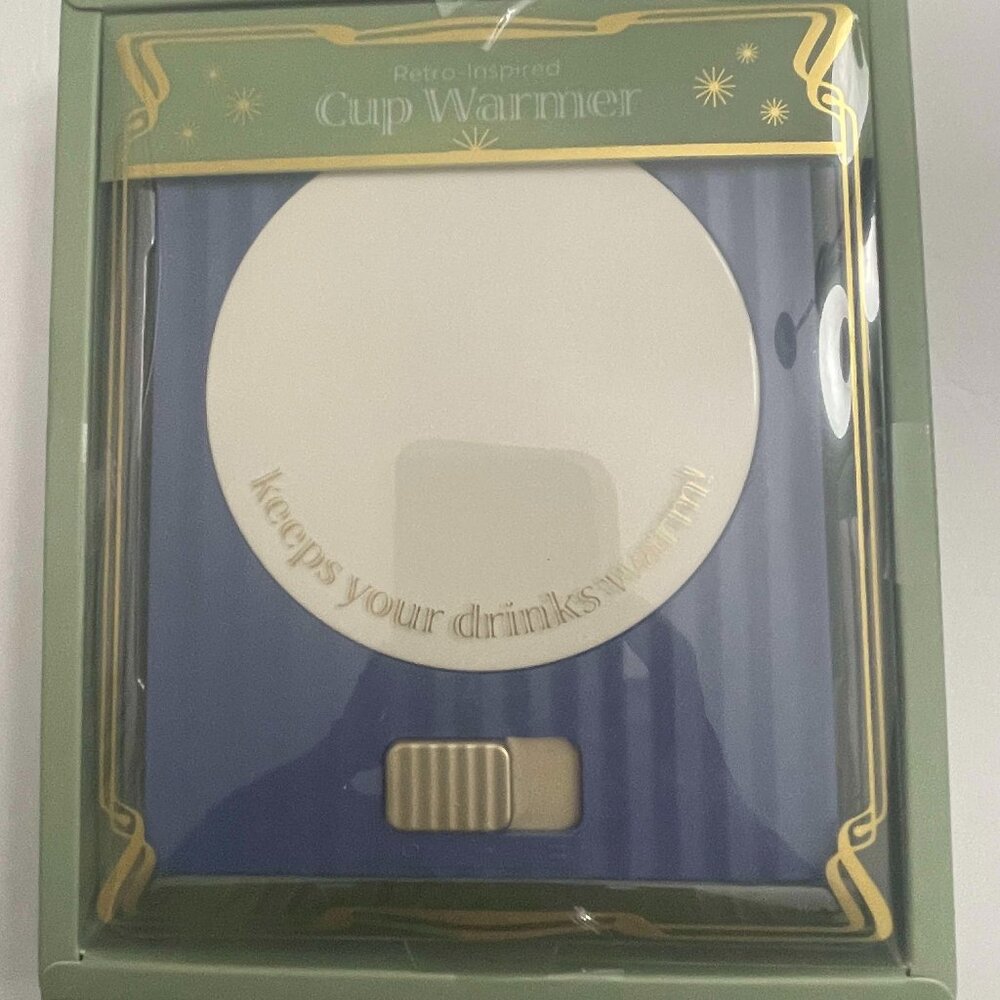 New Retro Inspired Cup Warmer Keep Your Drink Warm Up To 113 Degree- NIB